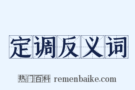 定调反义词是什么意思的图片
